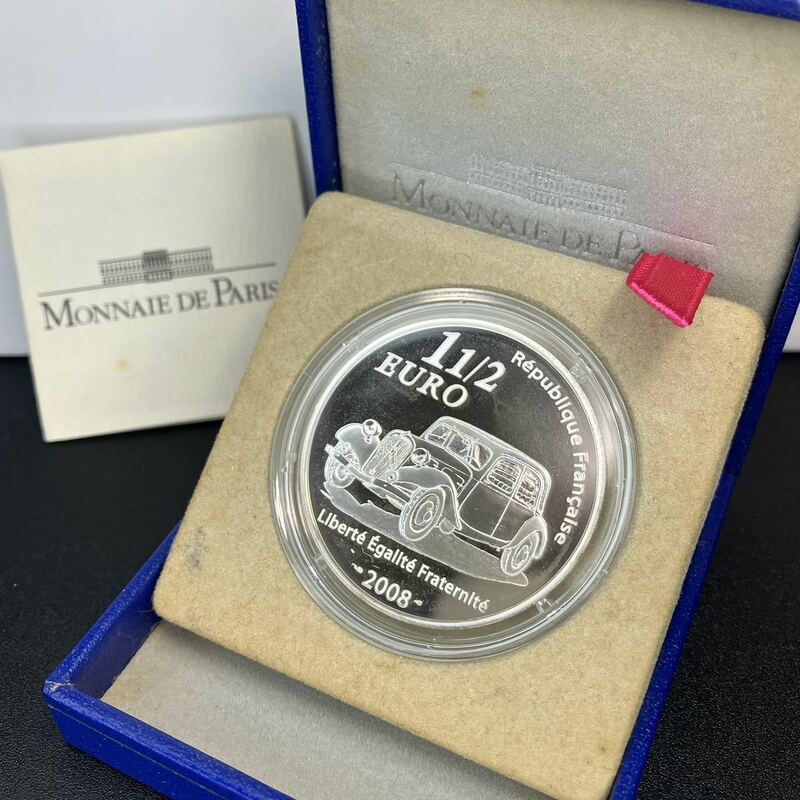 アンドレ シトロエンAndre Citroen 銀貨 France 2008 Citroen 1-1/2 Euro Silver Coin Proof 記念硬貨 希少品 silver コイン メダル 5000枚