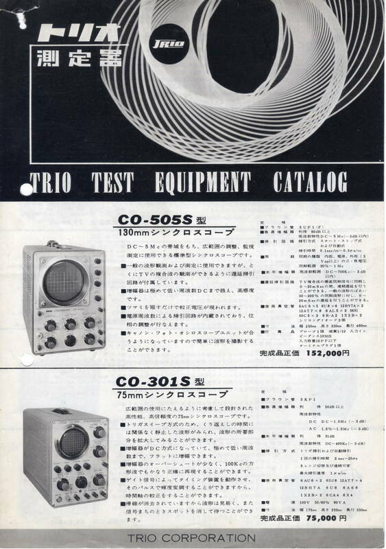 トリオ測定器のカタログ