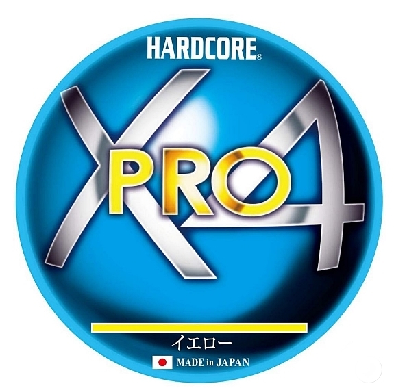 DUEL ハードコアX4 PRO プロ イエロー 150ｍ0.6号12LB PE line 4braid 税込即決