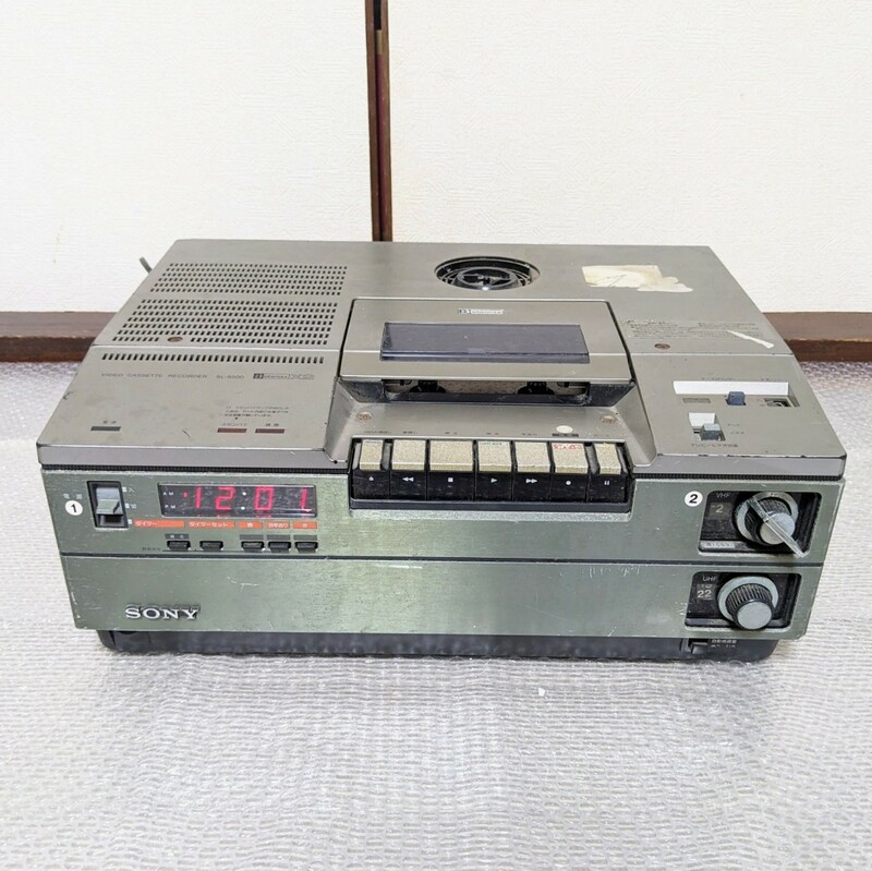 SONY　SL-8500　VIDEO CASSETTE RECORDER BETAMAX X2 当時物　ソニービデオカセットレコーダー　ベータビデオデッキ　通電のみ確認　現状品