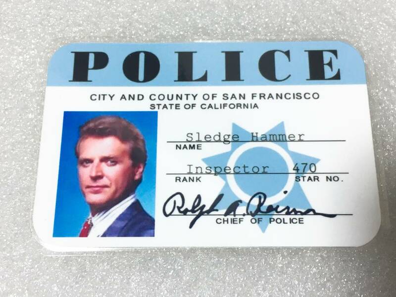 ◆ 映画 ドラマ 記念品 俺がハマーだ！ SFPD サンフランシスコ警察 IDカード デヴィッド ラッシュさん サングラスなしバージョン ◆ 