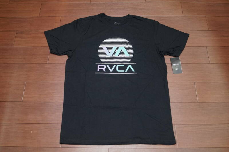 ★☆「RVCA（ルカ/ルーカ）」 ロゴプリント 半袖 Tシャツ/XL/ブラック/黒/メンズ ll 2l ビッグサイズ☆★