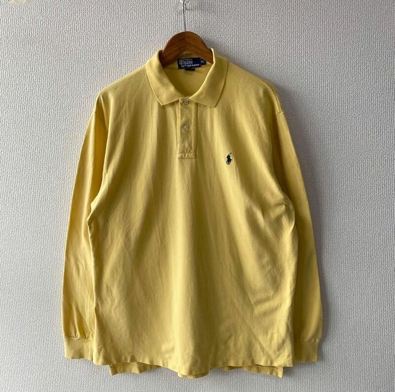 Polo by Ralph Lauren 長袖 鹿の子 ポロシャツ XL ポロ ラルフローレン 90s