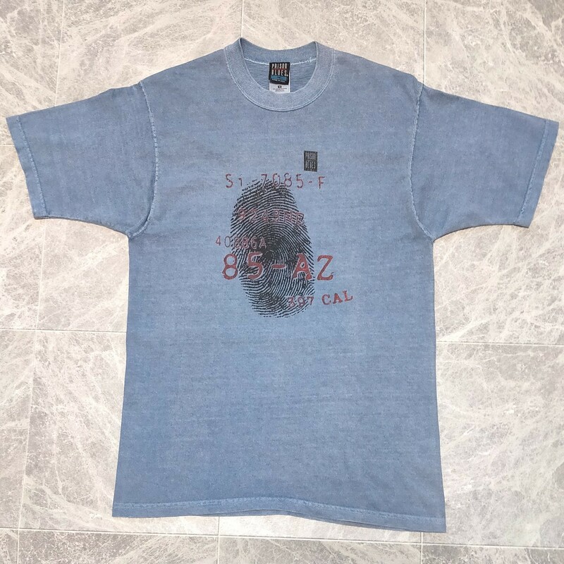 USA製 PRISON BLUES プリズンブルース Tシャツ Mサイズ ALCATRAZ アルカトラズ 刑務所 囚人 オールド ヴィンテージ 90s 00s