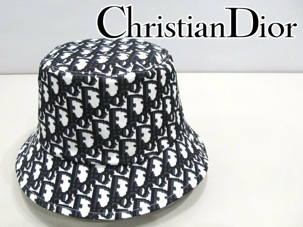 第二通販　未使用保管　クリスチャン・ディオール　リバーシブル　帽子　ハット　