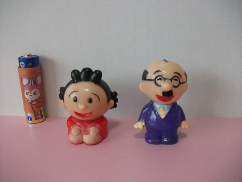 サザエさん　波平さん　フィギュア　人形　２個セット　マスコット　キャラクター　コレクション　オブジェ　ディスプレイ　インテリア
