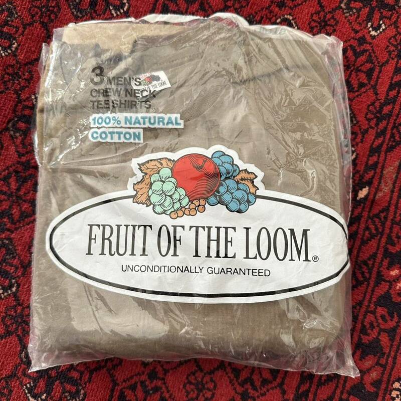 1980’s FRUIT OF THE LOOM パックT 2枚セット デッドストック Tシャツ コヨーテブラウン フルーツオブザルーム ヴィンテージアメリカ製