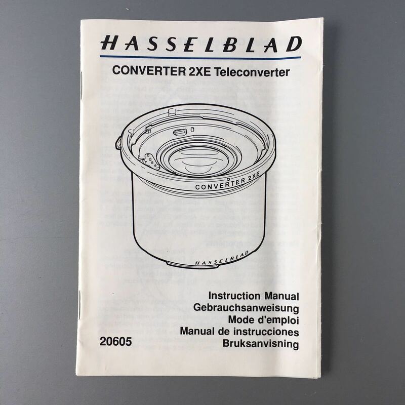 ［Hasselblad CONVERTER 2XE Teleconverter Instruction Manual］ハッセルブラッド テレコンバーター 使用説明書（外国語版）