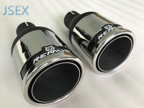 MO136:炭素繊維レムスウルフステンレス鋼ユニバーサル自動車排気管accessorie修正パサートゴルフe90