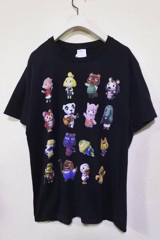 Nintendo Animal Crossing Tee size M 任天堂 あつまれどうぶつの森 Tシャツ ブラック