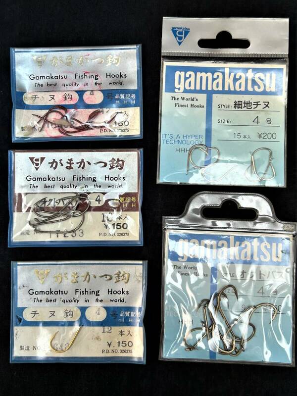 ◆◇　【送料63円】 がまかつ鈎 各種4号 オクトパス チヌ鈎 細地チヌ 合計30本　（0127）　◇◆