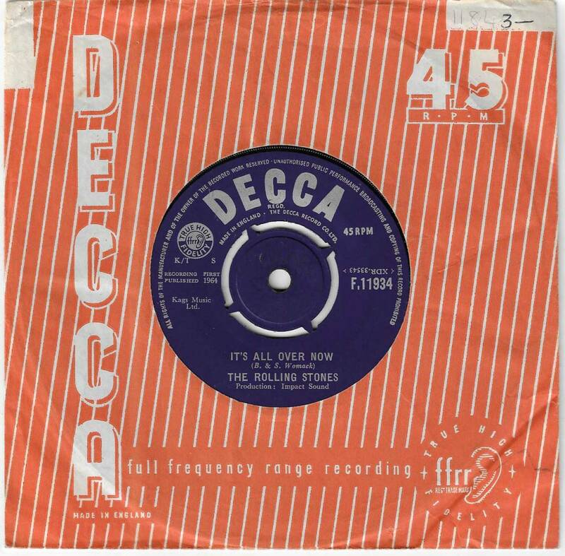 【UK 7”】 ROLLING STONES IT'S ALL OVER NOW