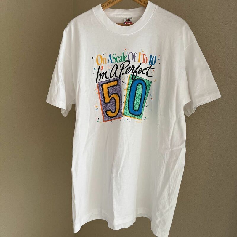 90's USA製 フルーツ オブ ザ ルーム FRUIT OF THE LOOM プリントTシャツ XL