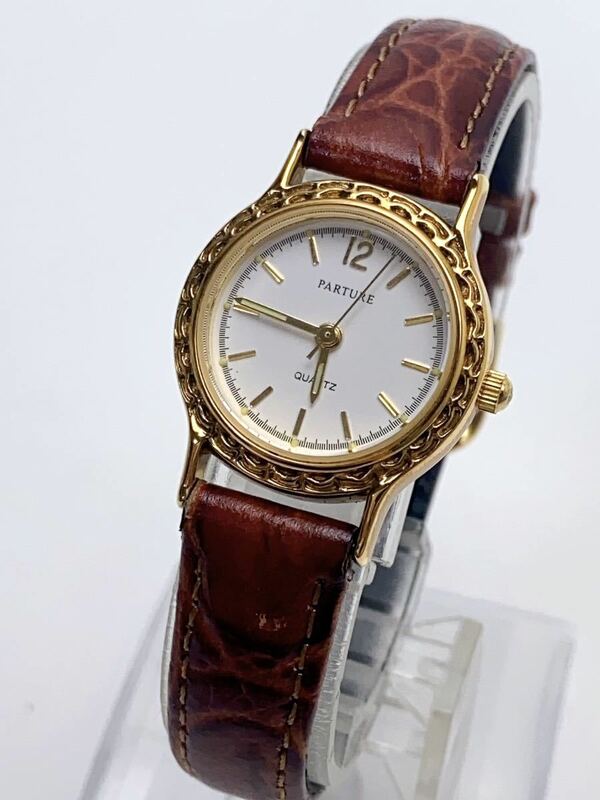 T697 未使用 PARTURE パーチュレ 腕時計 日本製 本革ベルト クオーツ GENUINE LEATHER レディース