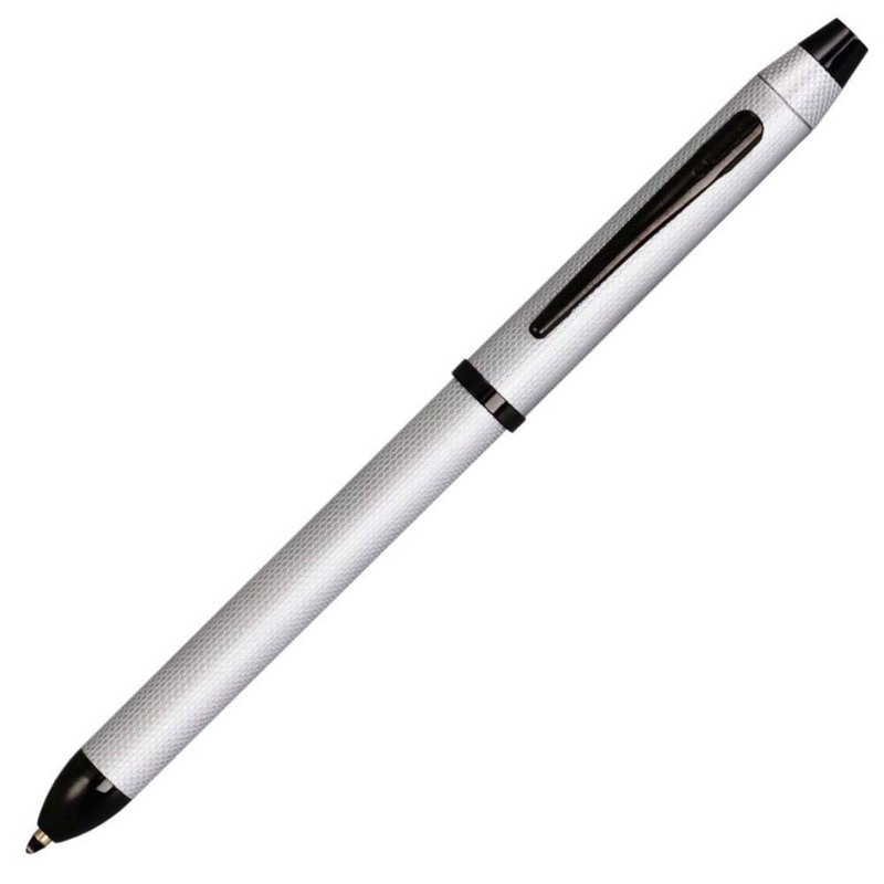 CROSS クロス テックスリー NAT0090-21ST ブラッシュトクローム 油性 ボールペン黒＋赤＋シャープペンシル0.5mm TECH3 マルチペン