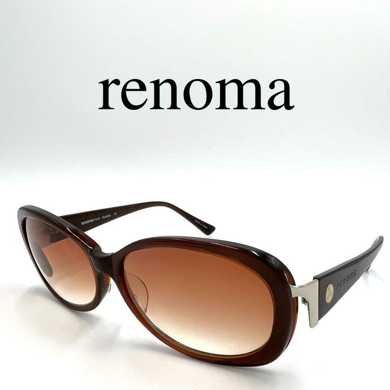 renoma レノマ サングラス メガネ 度入り ワンポイントロゴ ケース付き