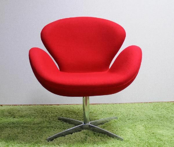 スワンチェア ファブリック仕様/カラー レッド アルネ・ヤコブセン作 swanchair swan chair ソファ sofa パーソナルチェア