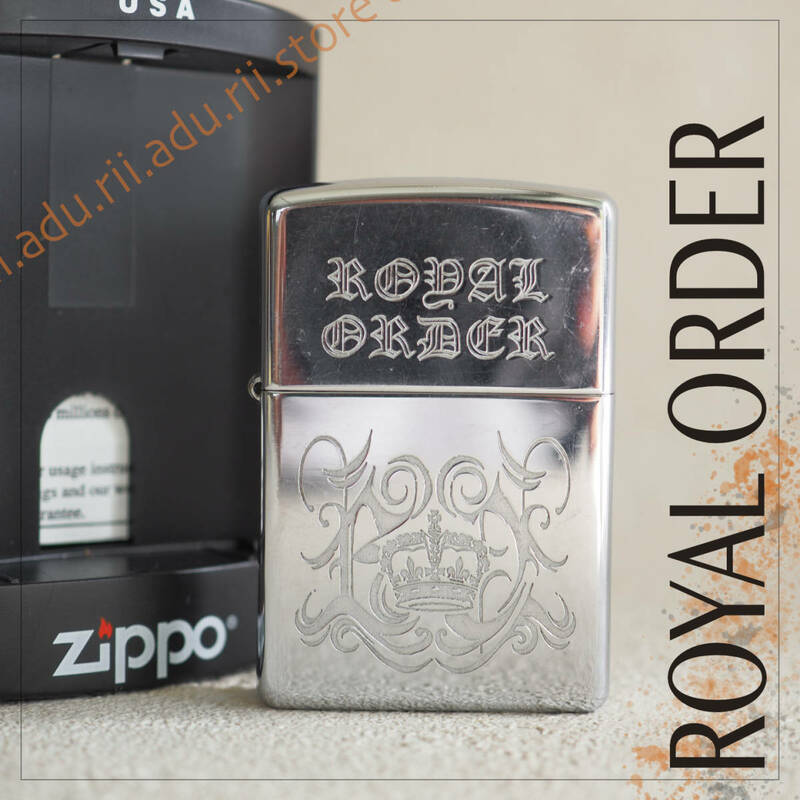 ロイヤルオーダー Royal Order Zippo 2006 ジッポ クラウン 王冠 ライター トライバル模様 / 煙草 タバコ シガレット 灰皿 ブランド メンズ