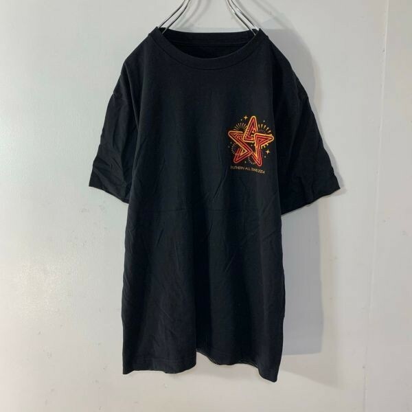 [KWT425] SOUTHERN ALL STARS 2004 背中花火柄Tシャツ ブラック Lサイズ ポス