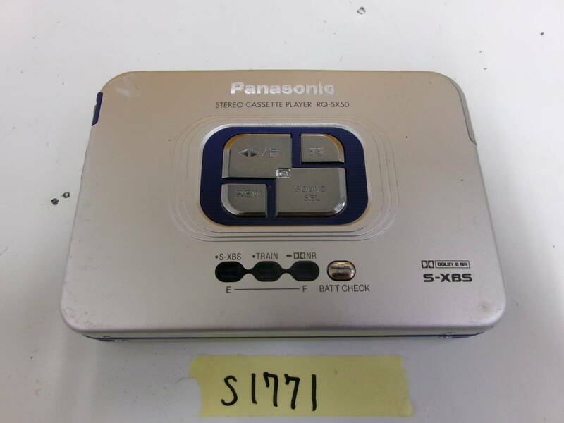 (S-1771)PANASONIC ポータブルカセットプレーヤー RQ-SX50 動作未確認 現状品