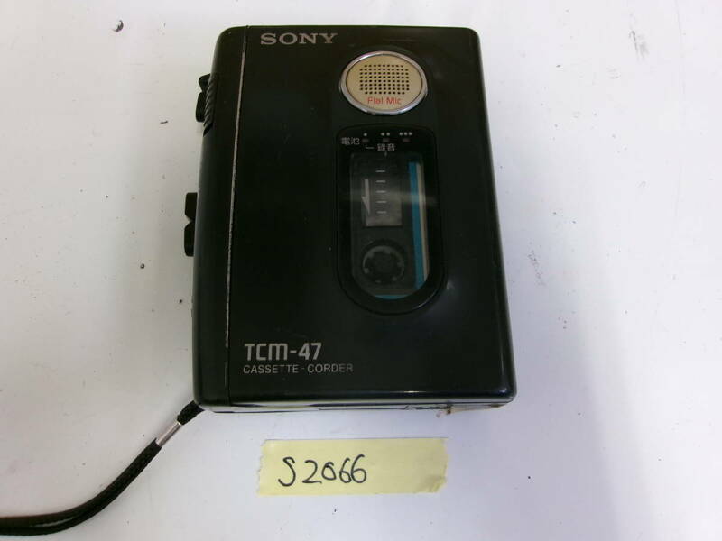 (S-2066)SONY ポータブルカセットレコーダー TCM-47 動作未確認 現状品