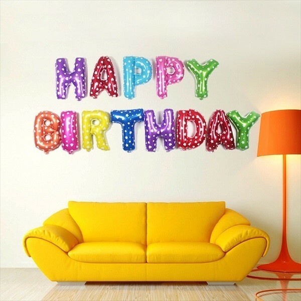 【新品】 Happy Birthday Balloon（ピンク）ハッピーバースデーバルーン 誕生日パーティー 飾り 装飾 デコレーション