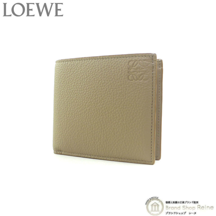 ロエベ （LOEWE） アナグラム バイフォールド コインウォレット 二つ折り 財布 C660501X01 サンド メンズ（新品同様）中古