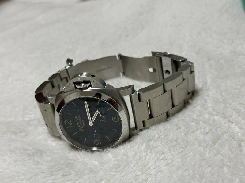 24mm ステンレス ブレスレット 極太 ずっしり重い PANERAI パネライなど　腕時計用ベルト
