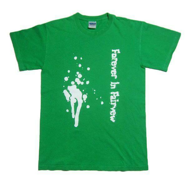 GILDAN プリントTシャツ ティーシャツ 緑色系 メンズ サイズS forever in fairvew アメリカ輸入古着 USED ユーズド tee #n-57