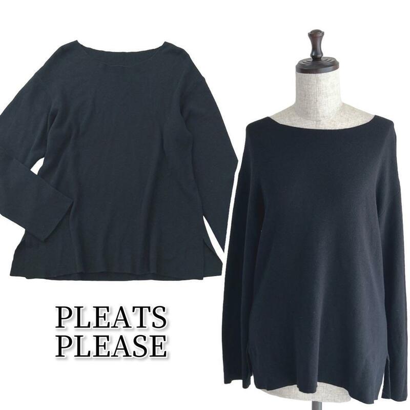 PLEATS PLEASE ISSEY MIYAKE ニット 3 ブラック