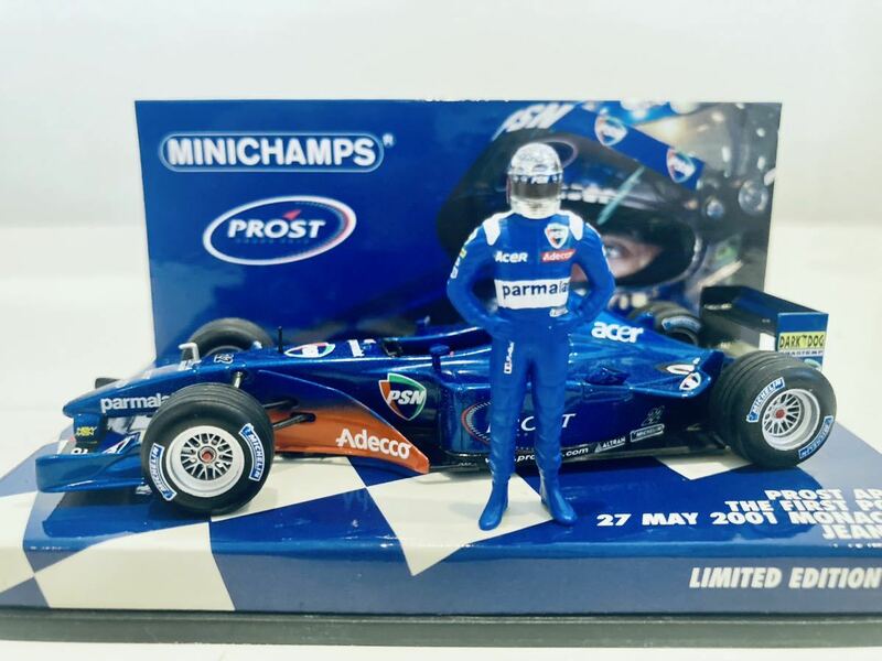 【送料無料】1/43 Minichamps プロスト エイサー AP04 #22 J.アレジ The First Point Monaco GP 2001