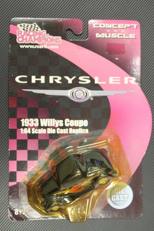 RACING CHAMPIONS CHRYSLER 1933 Willys Coupe ミニカーブラック 2000' 新品 未開封 1:64