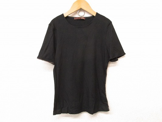 k6230：イタリア製 BALLY(バリー) レディース 半袖Tシャツ 38 カットソー 黒ブラック ：35