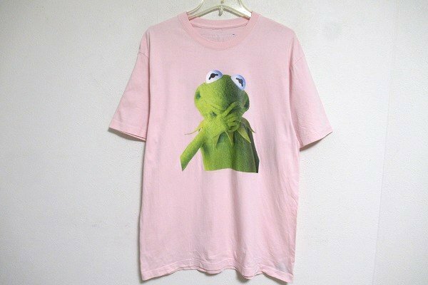 N6066:WHITELAND×Disney THE MUPPETS(ホワイトランド×ディズニー マペット) KERMIT カーミットTシャツ/桃/F：35