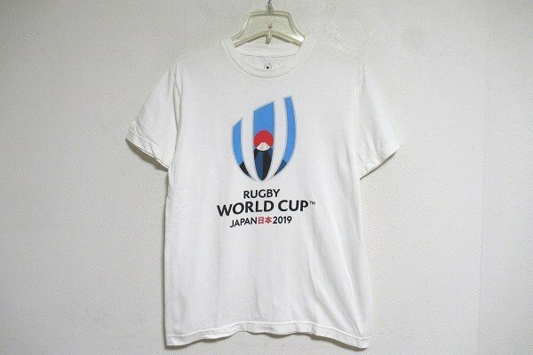 N6110:RUGBY WORLD CUP JAPAN日本2019（ラグビーワールドカップ）公式Tシャツ/白/S：35