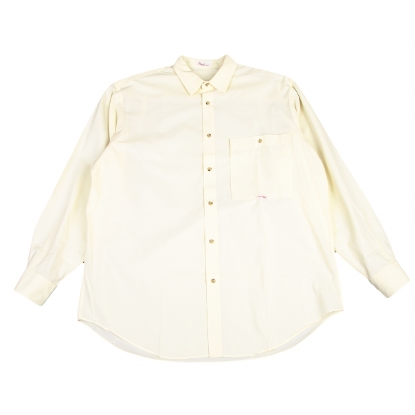 パパスPapas ブロードポケットシャツ 黄色M 【メンズ】