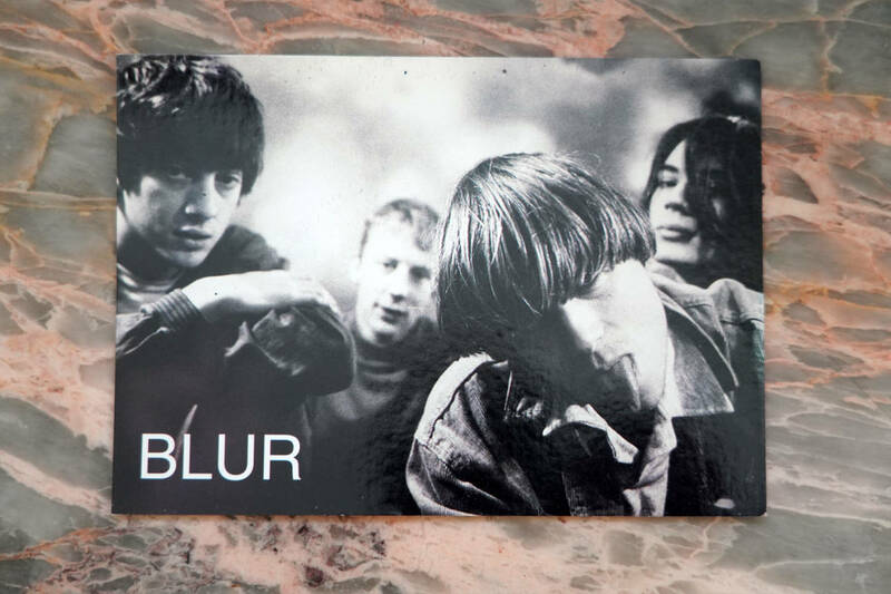 イギリス製 ★ ブラー blur モノクロ ポストカード ★ 90's アンティーク コレクション