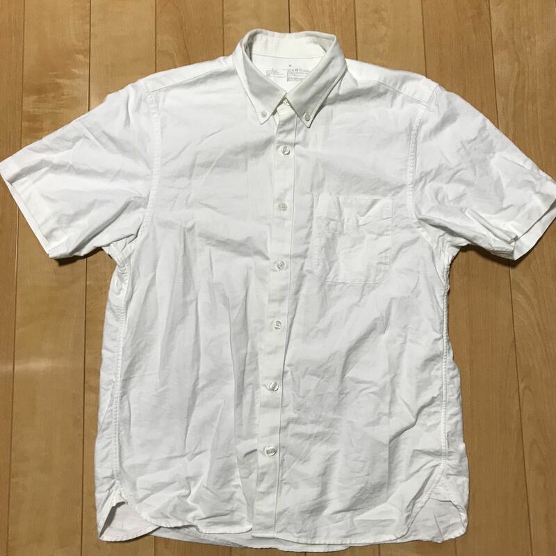 無印良品 ボタンダウンシャツ 542-1-67 メンズ M ホワイト 大きめ 良品計画 MUJI