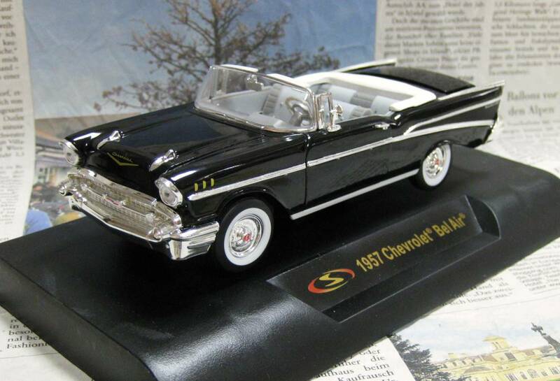 ★絶版*Signature Models*1/32*1957 Chevrolet Bel Air Convertible ブラック≠フランクリンミント
