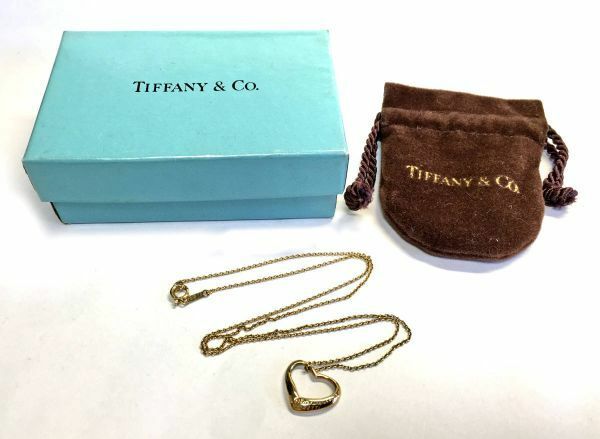 TIFFANY&CO. ティファニー PERETTI ペレッティ 18K ネックレス オープンハート 中古