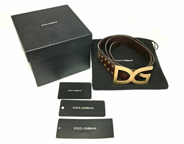 DOLCE&GABBANA ドルチェ&ガッバーナ ベルト ブラウン 95cm/38インチ 中古　　