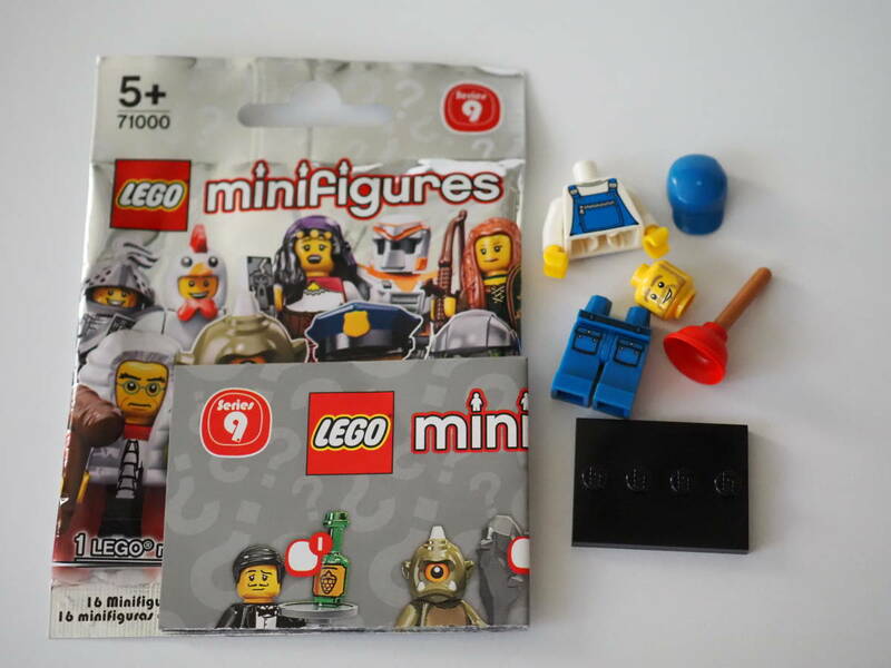 【開封未組立】LEGO レゴ ミニフィグ シリーズ9 NO.16 配管工 ラバーカップ Plumber minifigures series9