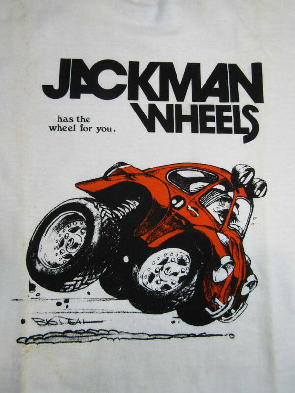 JACKMAN Wheels VW BAJA BAG FLAT4 バハバグ ジャックマンホイール Beetle GILDAN VW ワーゲン 丸銅筒生地縫 ビートル デッドストック 橙