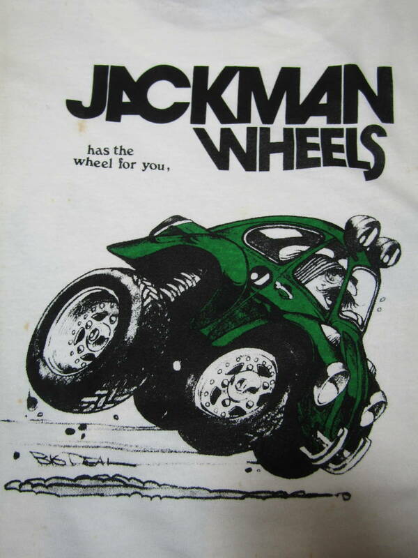 JACKMAN Wheels VW BAJA BAG FLAT4 バハバグ ジャックマンホイール Beetle GILDAN VW ワーゲン 丸銅筒生地縫 ビートル デッドストック GRN