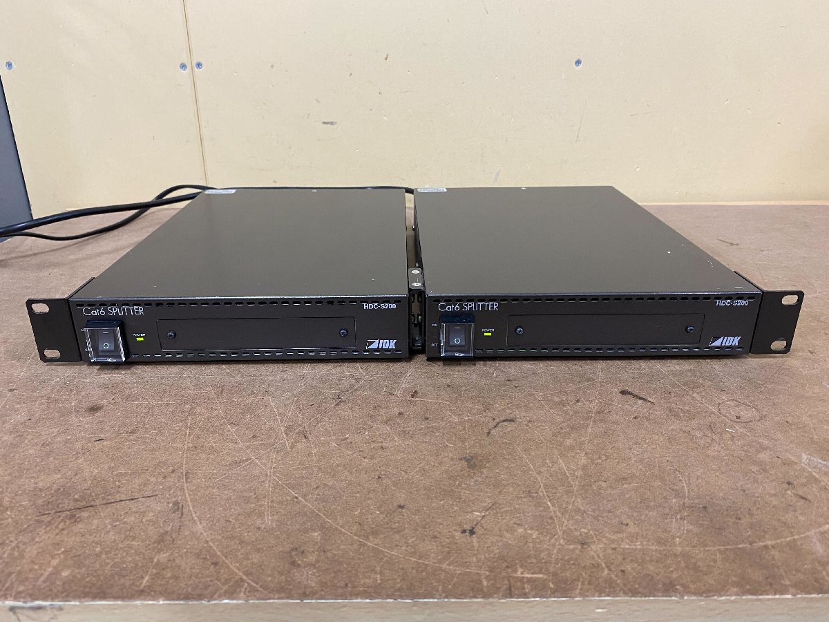 ◇[ジャンク]IDK Cat6 SPLITTER HDBaseT分配器 HDC-S200 2台セット 通電確認のみ 現状品