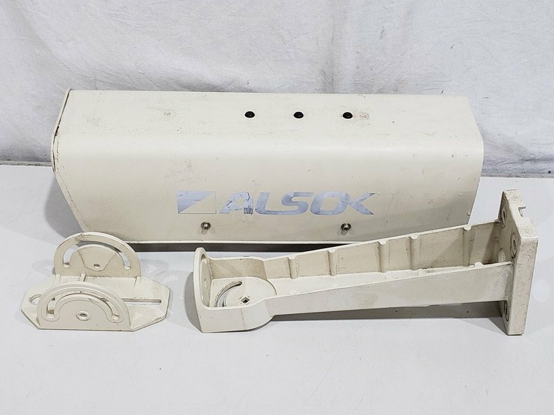 [中古] ALSOK 屋外ハウジング BC-H001-S 防犯カメラ保護 壁面ブラケット付き (2)