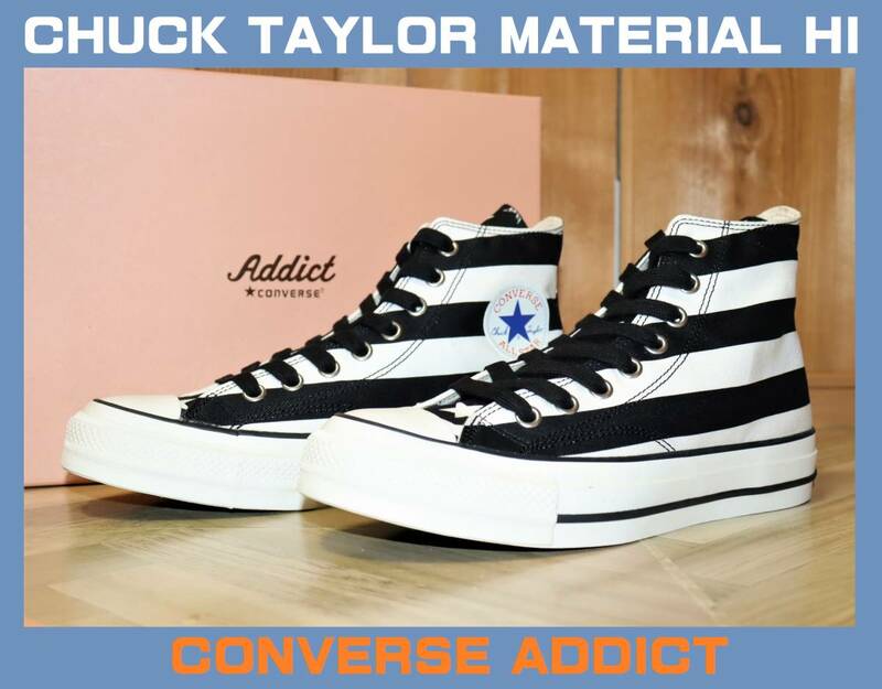 特価即決 即決【未使用】 CONVERSE ADDICT ★ CHUCK TAYLOR MATERIAL HI (US9.5/28cm) ★ コンバース チャックテイラー 星条旗 1CL881