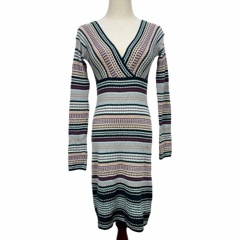 美品　MISSONI ミッソーニ レディース ニット　長袖　ワンピース　ドレス　40