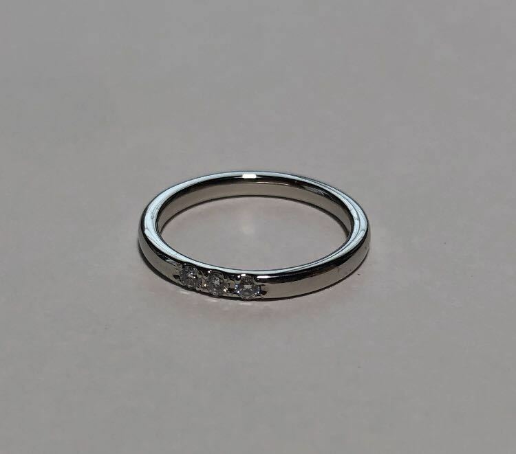 〈送料無料〉ミキモト 結婚指輪 リング ピンキーリング プラチナ ダイヤモンド Pt950 指輪 ブライダル