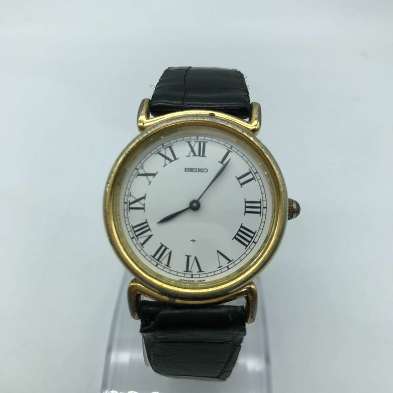 SEIKO セイコー シャリオ 2220-0530 メンズ 腕時計 手巻き 白文字盤 ゴールド